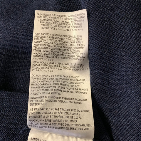 MAISON MARGIELA SS2024 Size L Navy Orange Knit Wool Crew Neck Sweater