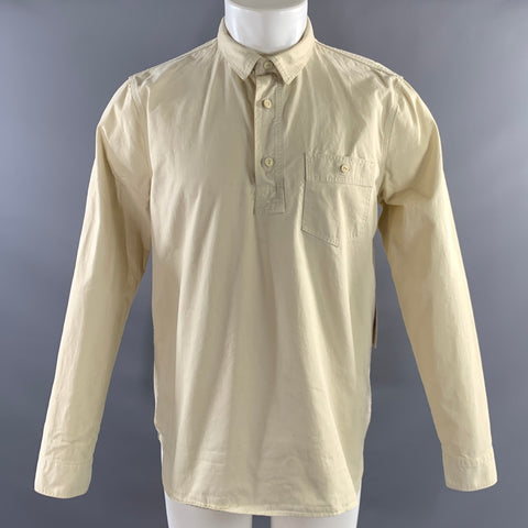KESTIN Size M Cream Cotton Long Sleeve Shirt