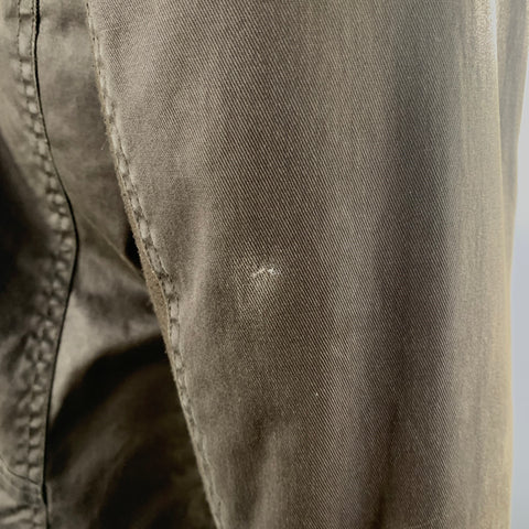 JOHN VARVATOS * U.S.A. Chest Size M Brown Waxed Cotton Zip Up Jacket