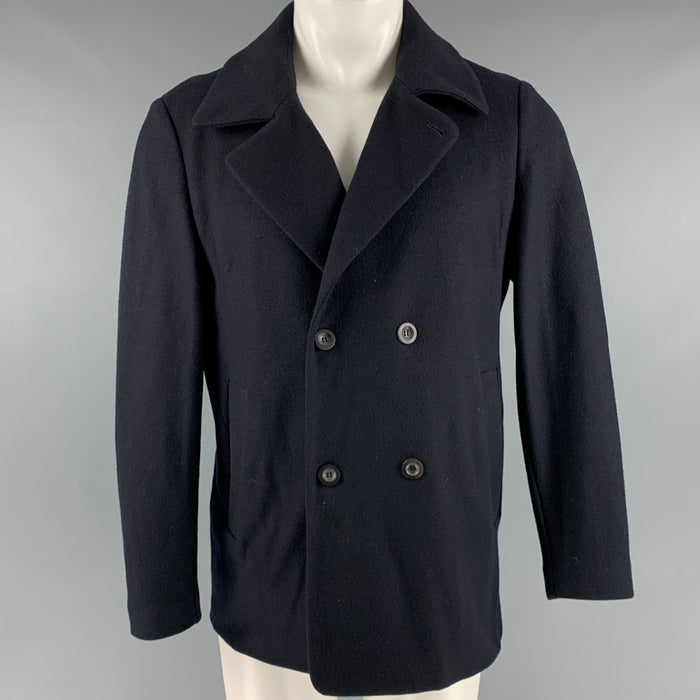 JIL SANDER Size M Navy Wool Peacoat