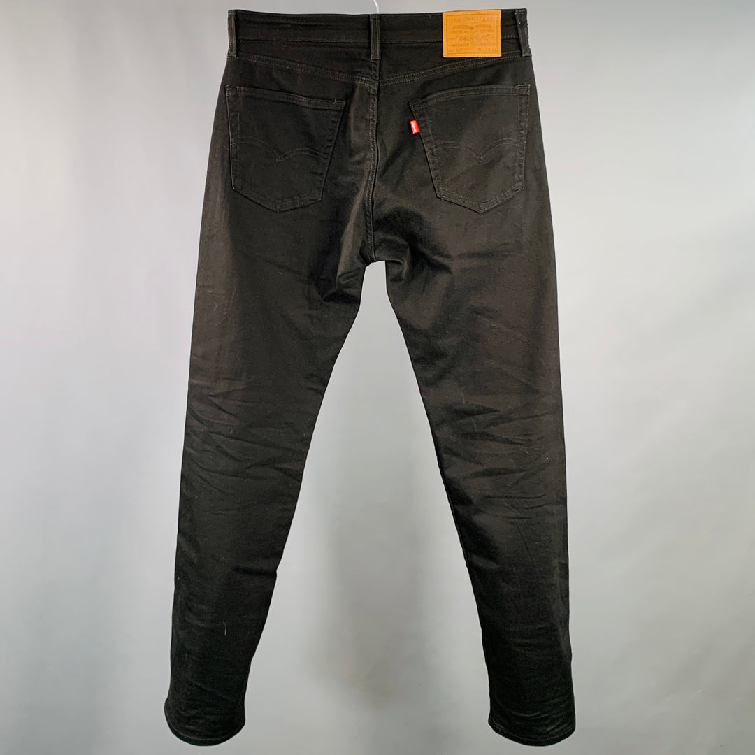 LEVI STRAUSS Size 32 Black Twill Cotton Blend Straight Zip Fly Jeans