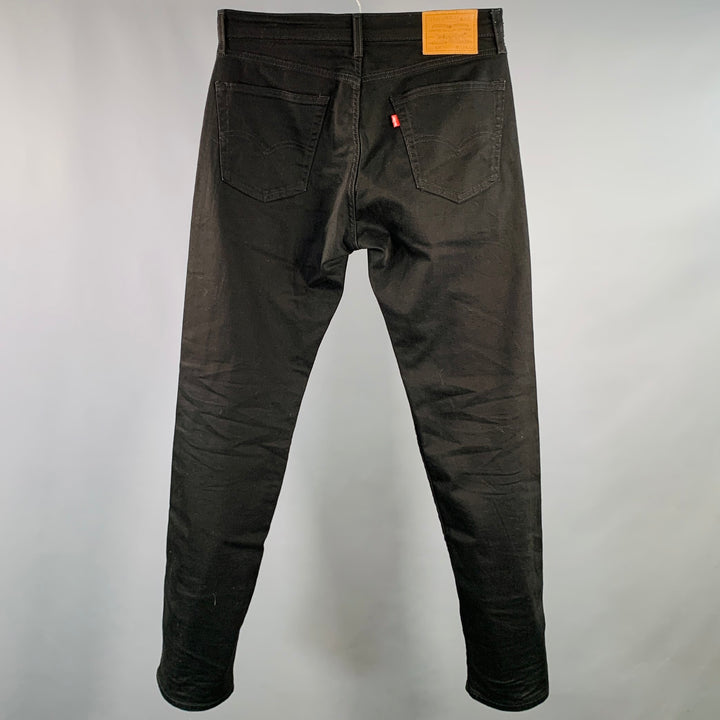 LEVI STRAUSS Size 32 Black Twill Cotton Blend Straight Zip Fly Jeans