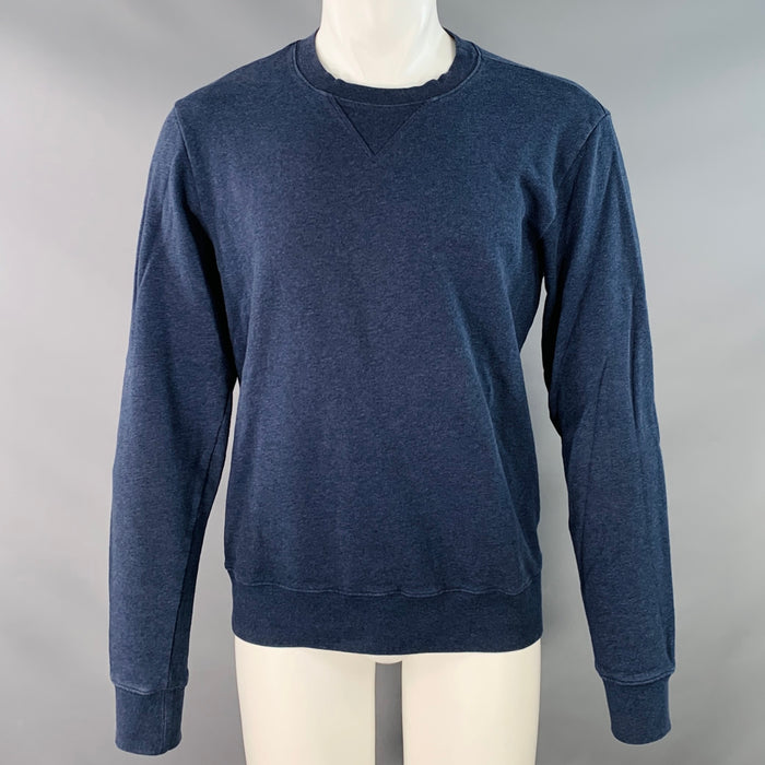 MAISON MARGIELA Size S Navy Brown Cotton Elbow Patches Sweatshirt