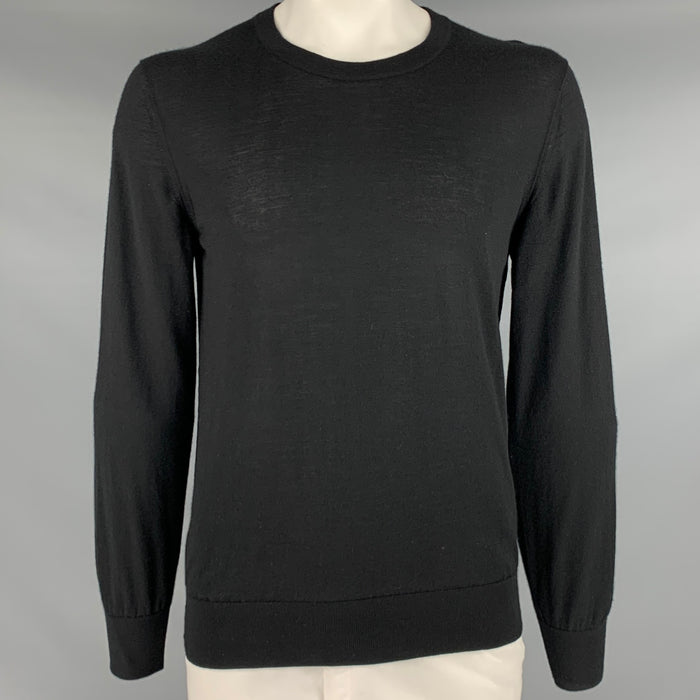 DOLCE & GABBANA Size L Black Knit Cashmere Crew Neck Pullover