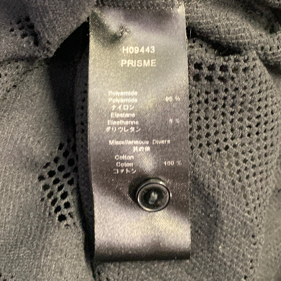 ANNE FONTAINE Size XL Prisme Black Polyamide Blend Mesh Button Up Blouse