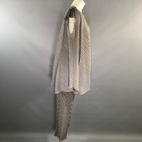 VANITE COUTURE Size One Size Grey Polyester & Spandex Pleated Set