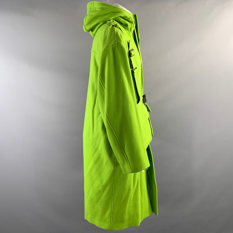 CHRISTIAN DADA Size 36 Green Wool Hooded Coat
