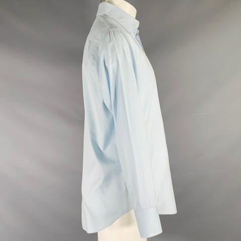 ARMANI COLLEZIONI Size S Light Blue Cotton Long Sleeve Shirt