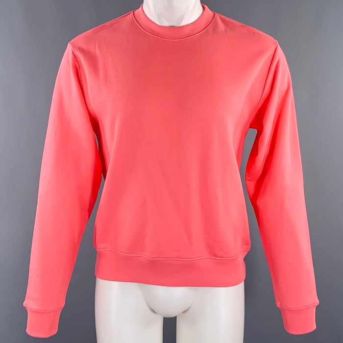 DRIES VAN NOTEN Size S Pink Coral Cotton Crew Neck Sweatshirt