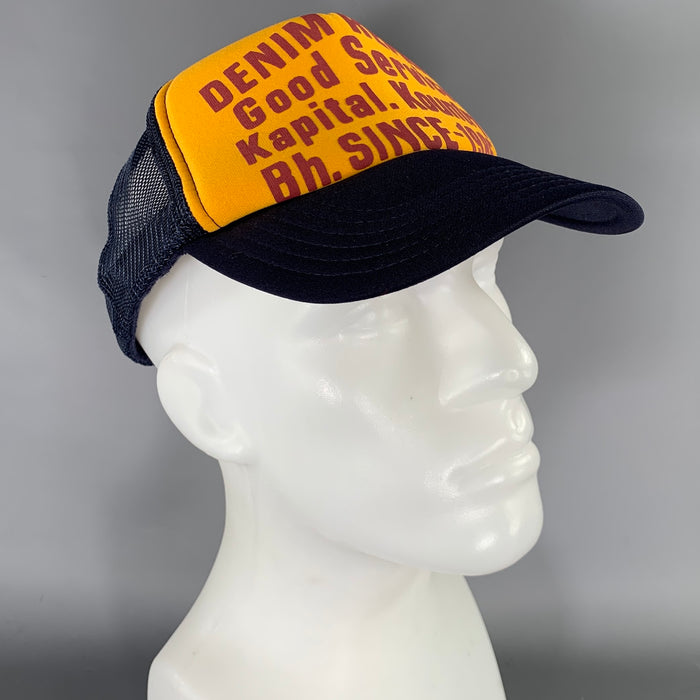 KAPITAL Navy Mustard Print Hats