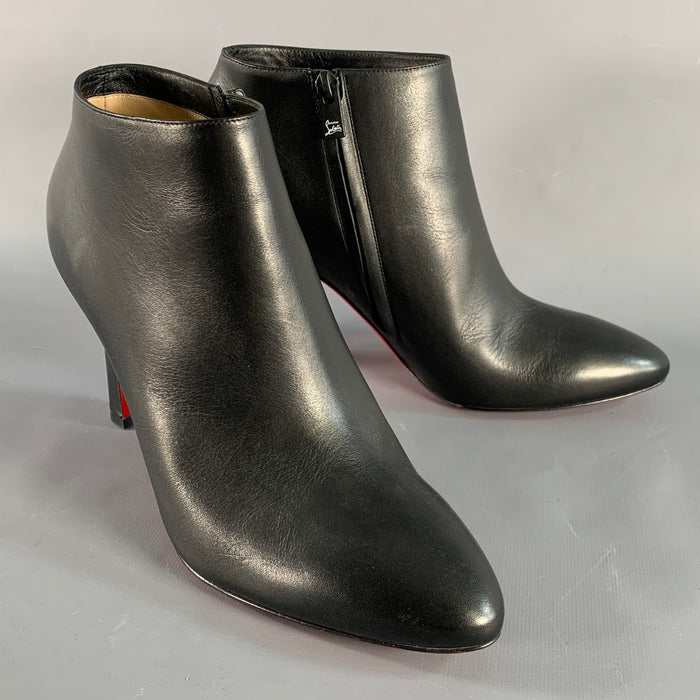 CHRISTIAN LOUBOUTIN Size 11 Black Side Zipper Boots