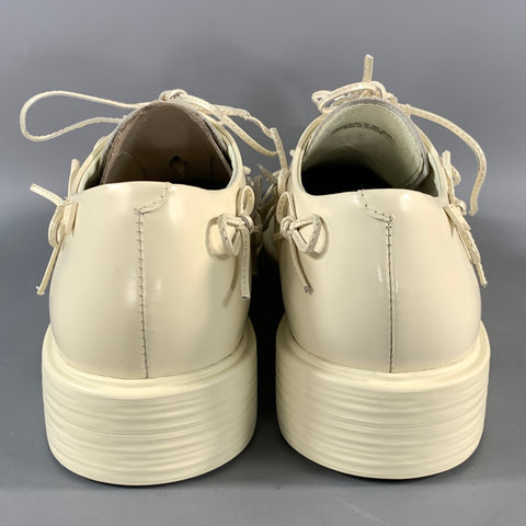 CAMPER Size 9.5 White Leather Lace Up Shoes
