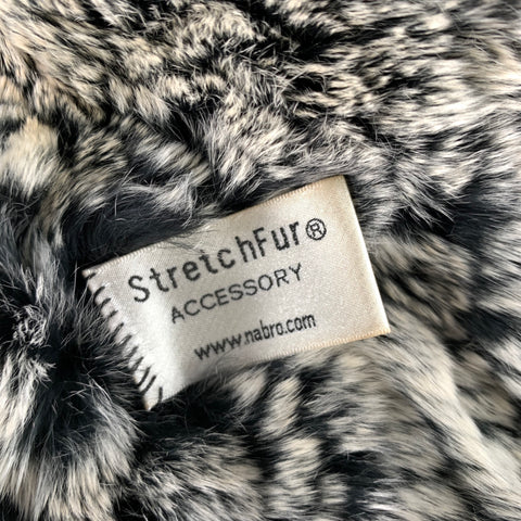 SURELL Black Light Grey Knit Rabbit Shawls