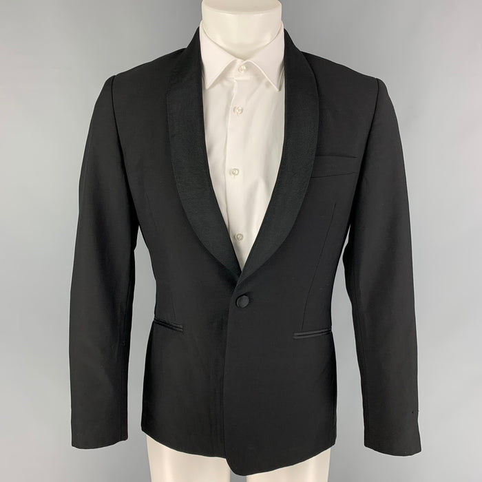 PAUL SMITH The Abbey Size 38 Regular Wool Mohair Shawl Collar Sport Coat