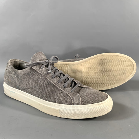 COMMON PROJECTS Size 11 Grey Lace Up Sneakers