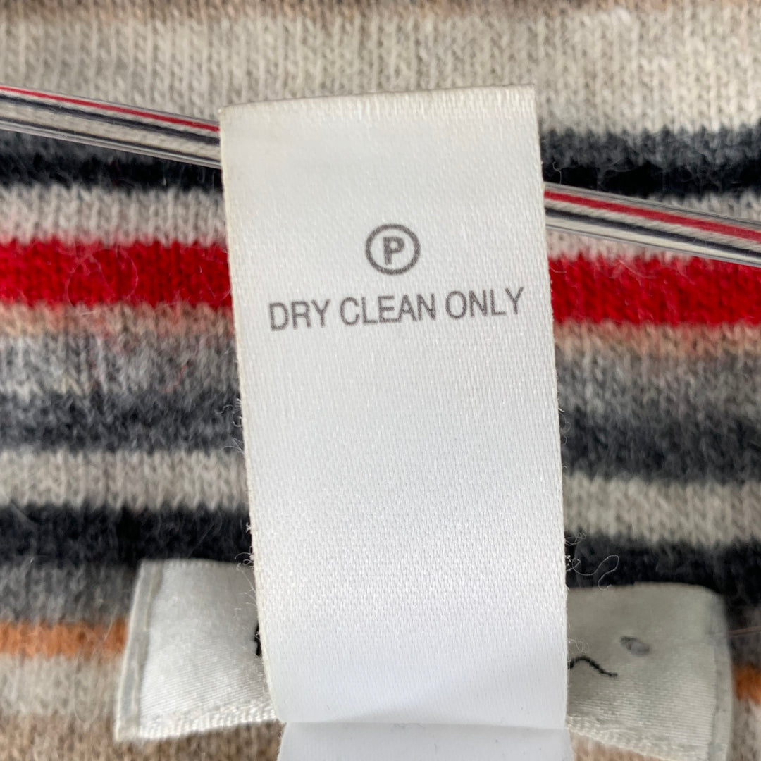 PAUL SMITH Multi Color Stripe Cashmere Blend Knit Scarf