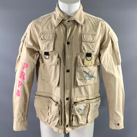 PRPS Size M Beige Cotton Cargo Jacket