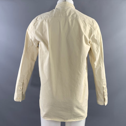 KESTIN Size M Cream Cotton Long Sleeve Shirt