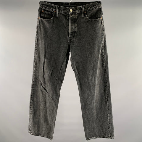 ALEX MILL Size 32 Black Wash Cotton Loose fit Jeans