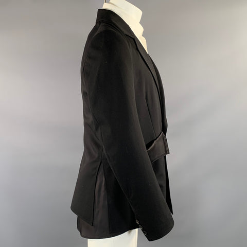 SULVAM Chest Size M Black Notch Lapel Sport Coat