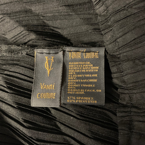 VANITE COUTURE Size One Size Black Polyester & Spandex Pleated Set