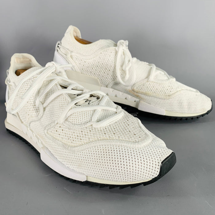 Y-3 Size 10.5 Harigane 2 White Black Mesh Sneakers