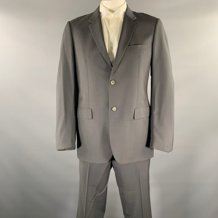 JIL SANDER Size 44 Grey Heather Wool Mohair Suit