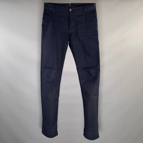RALEIGH DENIM Size 32 Navy Cotton Straight leg Jeans