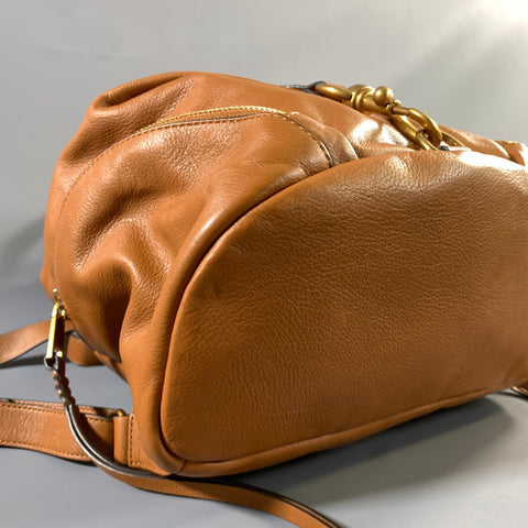 REBECCA MINKOFF Brown Leather Backpack