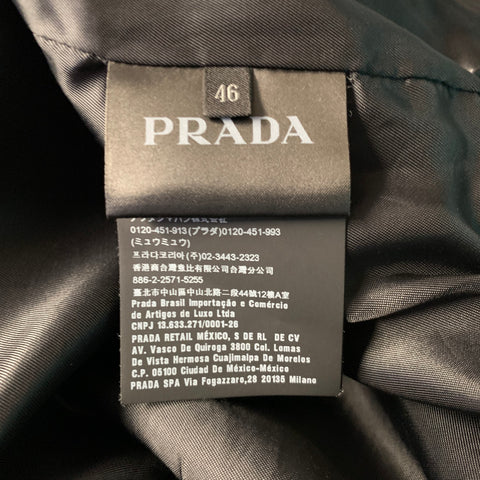 PRADA Size 36 Blue Green SGN671 Plaid Cotton Zip Up Jacket