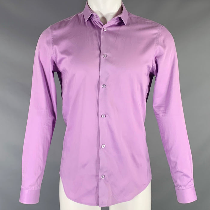 VERSACE COLLECTION Size S Purple Cotton Long Sleeve Shirt
