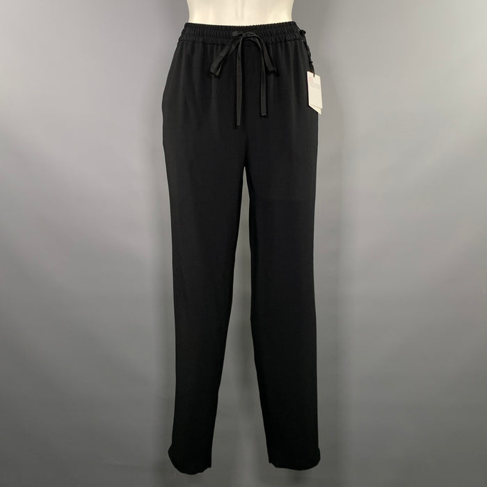 RED VALENTINO Size M Black Acetate Viscose Elastic Waistband Casual Pants