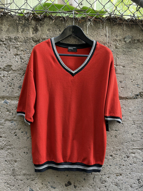 ENFANTS RICHES DEPRIMES FW2018 XL Red Cotton V Neck T Shirt