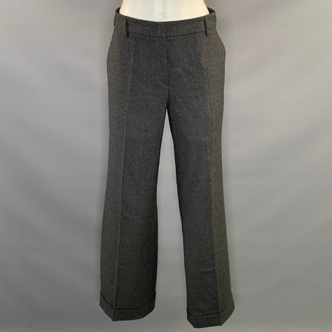 BRUNELLO CUCINELLI Size 6 Grey Wool & Cashmere Straight leg Dress Pants