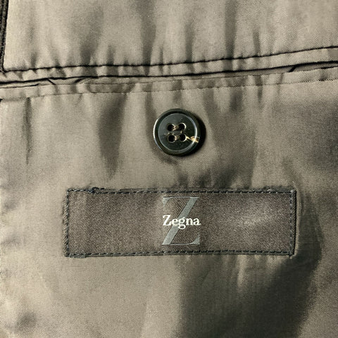 ZEGNA Chest Size 42 Brown Corduroy Cotton Notch Lapel Sport Coat
