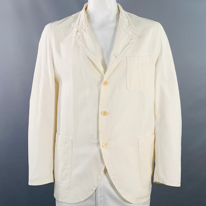 COMME des GARCONS HOMME PLUS SS04 Size L Cream Black Chore Jacket