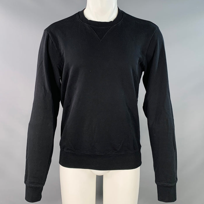 MAISON MARGIELA Size S Black Cotton Elbow Patches Sweatshirt