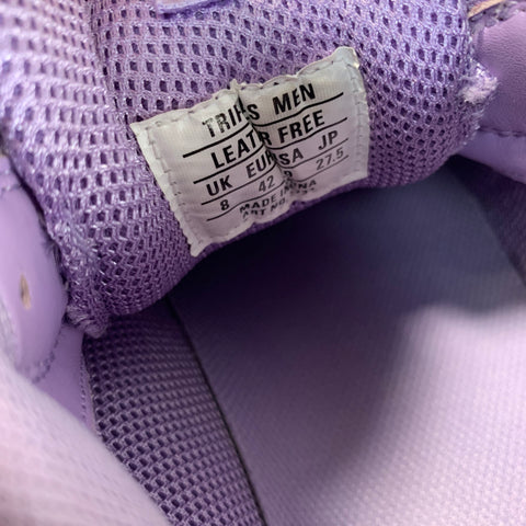 BALENCIAGA Size 9 Purple Leather Lace Up Sneakers