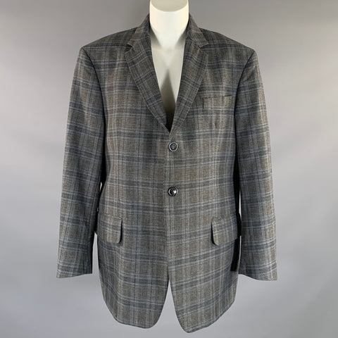 VETEMENTS F/W2017 Size S Grey Blue Polyester & Wool Jacket Blazer