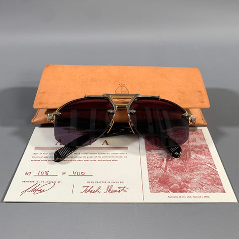 JACQUES MARIE MAGE Silver Black Sunglasses