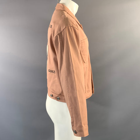 ENFANTS RICHES DEPRIMES ERD SS2018 Size M Pink Patches Cotton Trucker Jacket