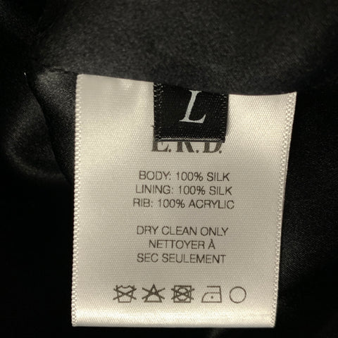 ENFANTS RICHES DEPRIMES ERD SS2020 L Black Grey Silk Zip Up Jacket