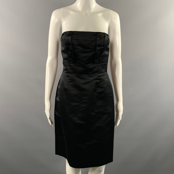 MARC by MARC JACOBS Size 4 Black Silk Knee Length Cocktail Dress