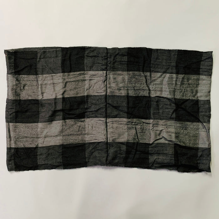 BURBERRY Grey Black Checkered Merino Wool Cashmere Snood Scarf