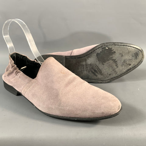 HAIDER ACKERMANN Size 8 Grey Lavender Suede Slip On Loafers