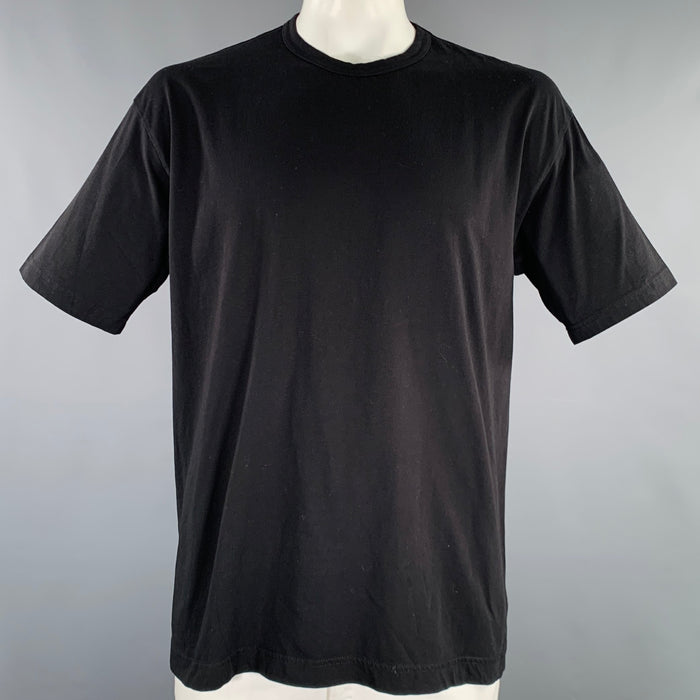 COMME des GARCONS SHIRT Size L Black Cotton Crew Neck T-shirt
