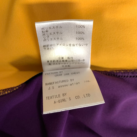 MASTERMIND WORLD Size L Purple Yellow Polyester Crew Neck T Shirt