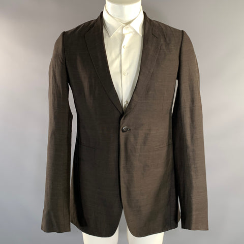 RICK OWENS SS2011 Chest Size Grey Dark Grey Linen Cotton Silk Sport Coat