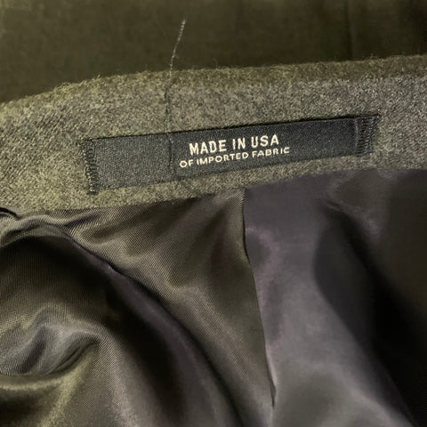 TODD SNYDER Chest Size 42 Green Black Wool Peak Lapel Sport Coat