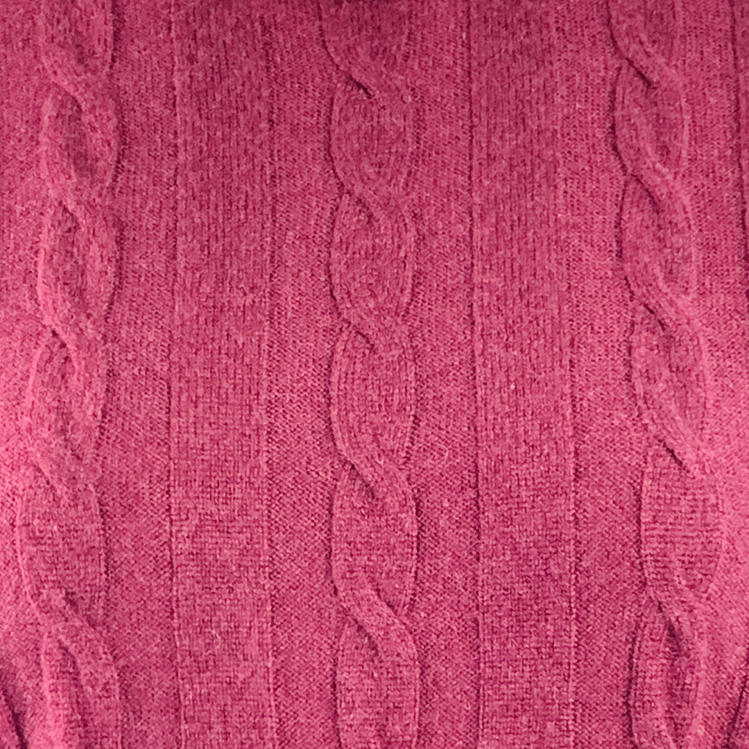 MAGASCHONI Size XS Purple Maroon Cashmere Cable Knit Turtleneck Sweater Dress
